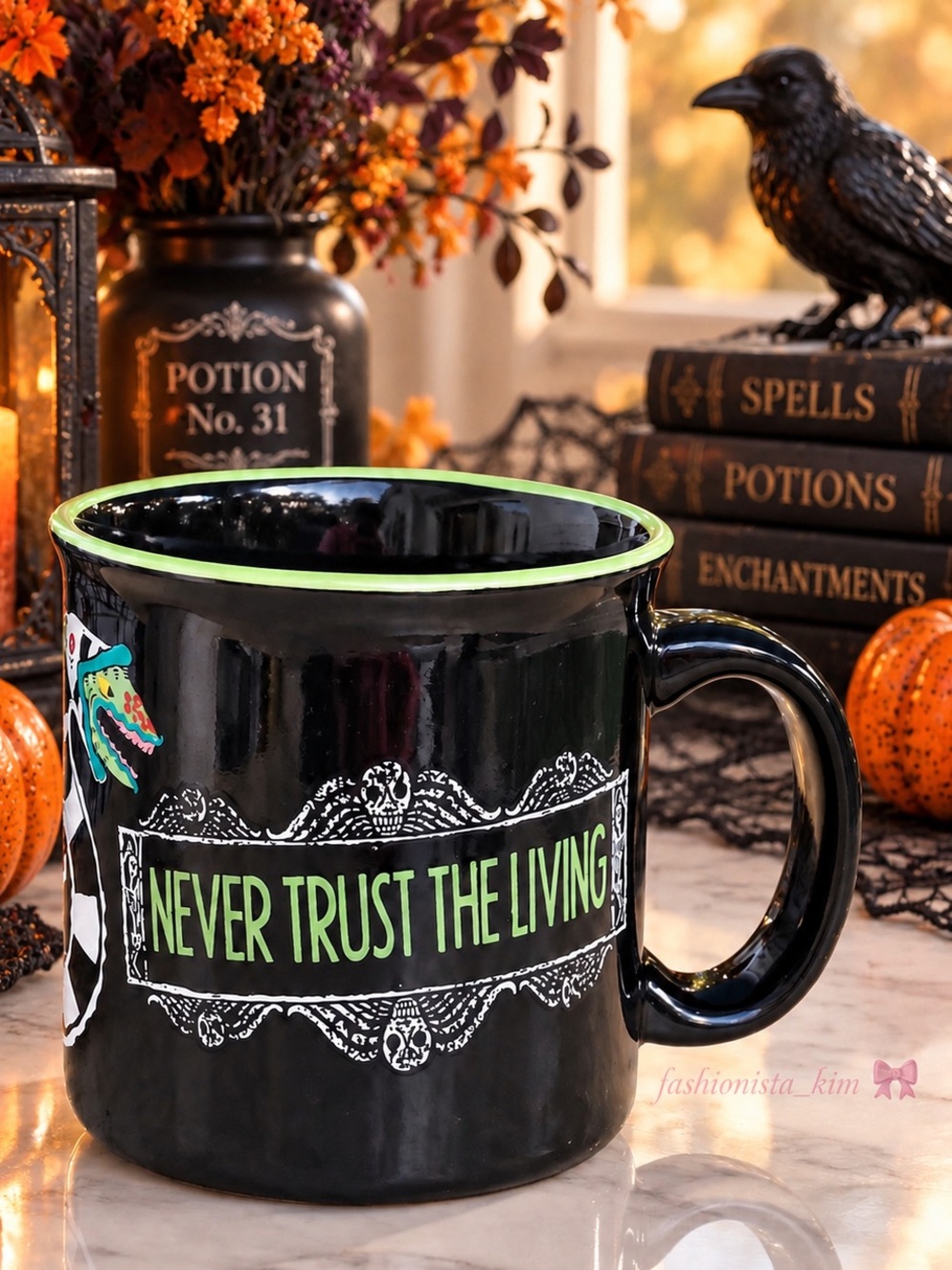 Never trust the living Halloween mug